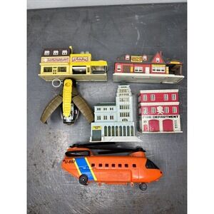 Micro Machines Lot Parts Repair Buildings Fire Station Grenade Galoob UNTESTED